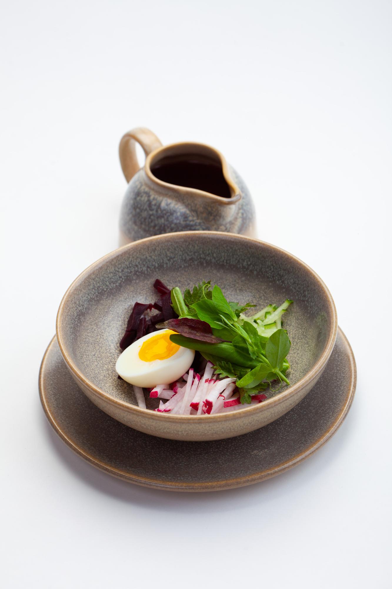 Small culinary studio with plated dishes